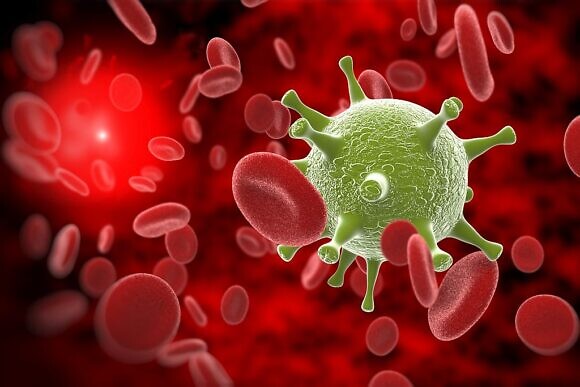 картинка вирус и красные кровяные тельца