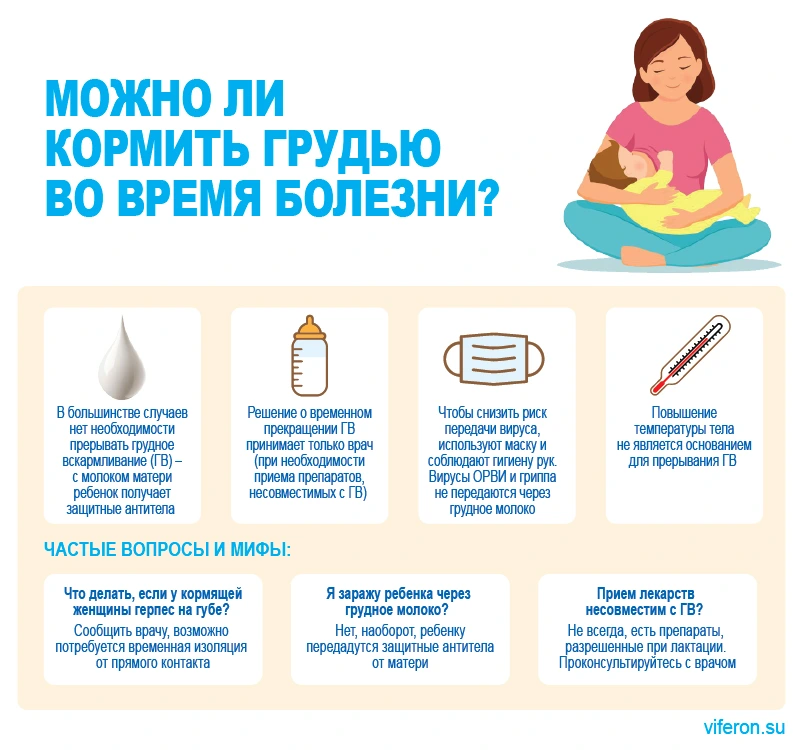 Инфографика - Можно ли кормить ребенка грудью, если на губе выскочил герпес? - Не заразится ли ребенок от грудного молока? - Можно ли принимать противовирусные препараты при грудном вскармливании - ГВ Инфографика - Можно ли кормить ребенка грудью, если на губе выскочил герпес? - Не заразится ли ребенок от грудного молока? - Можно ли принимать противовирусные препараты при грудном вскармливании - ГВ